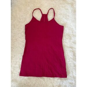 Mossimo Tank Top Womens Medium Pink Excellent Racerback Cotton Basic Slim Fit